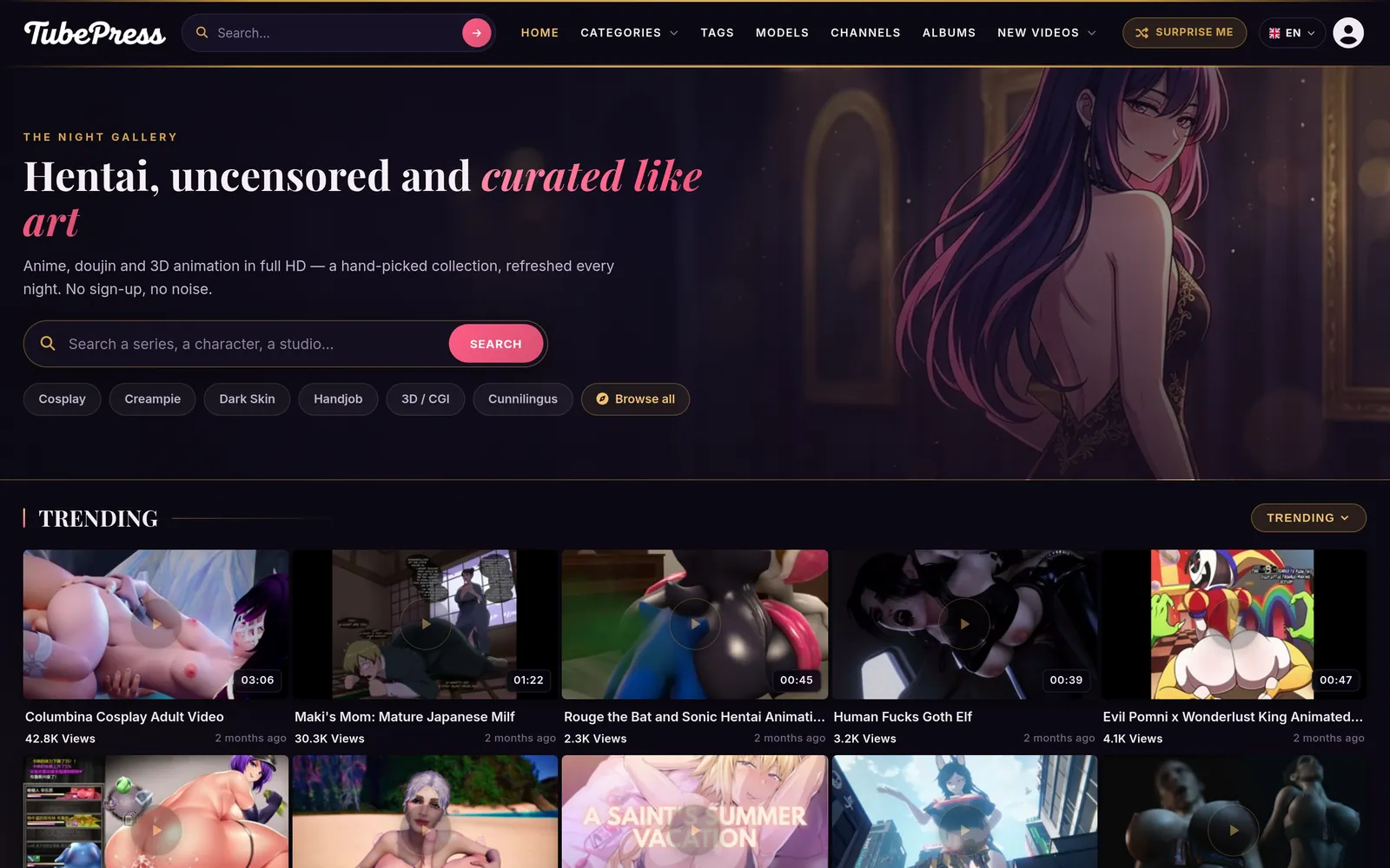 Hentai — الصفحة الرئيسية